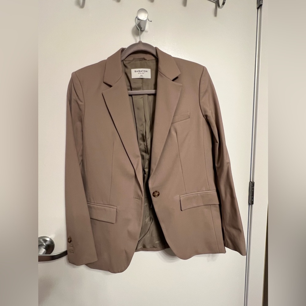 ARITZIA BABATON BLAZER IN CAMEL